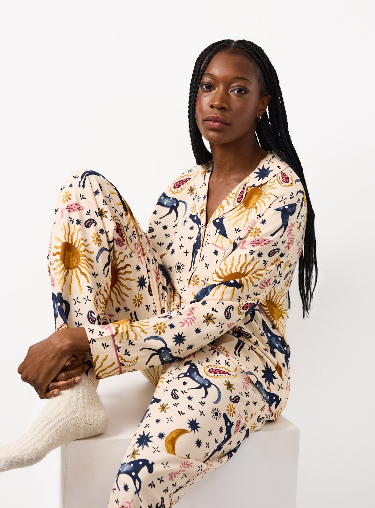 Cream Cosmic Cowboy Pyjama Set