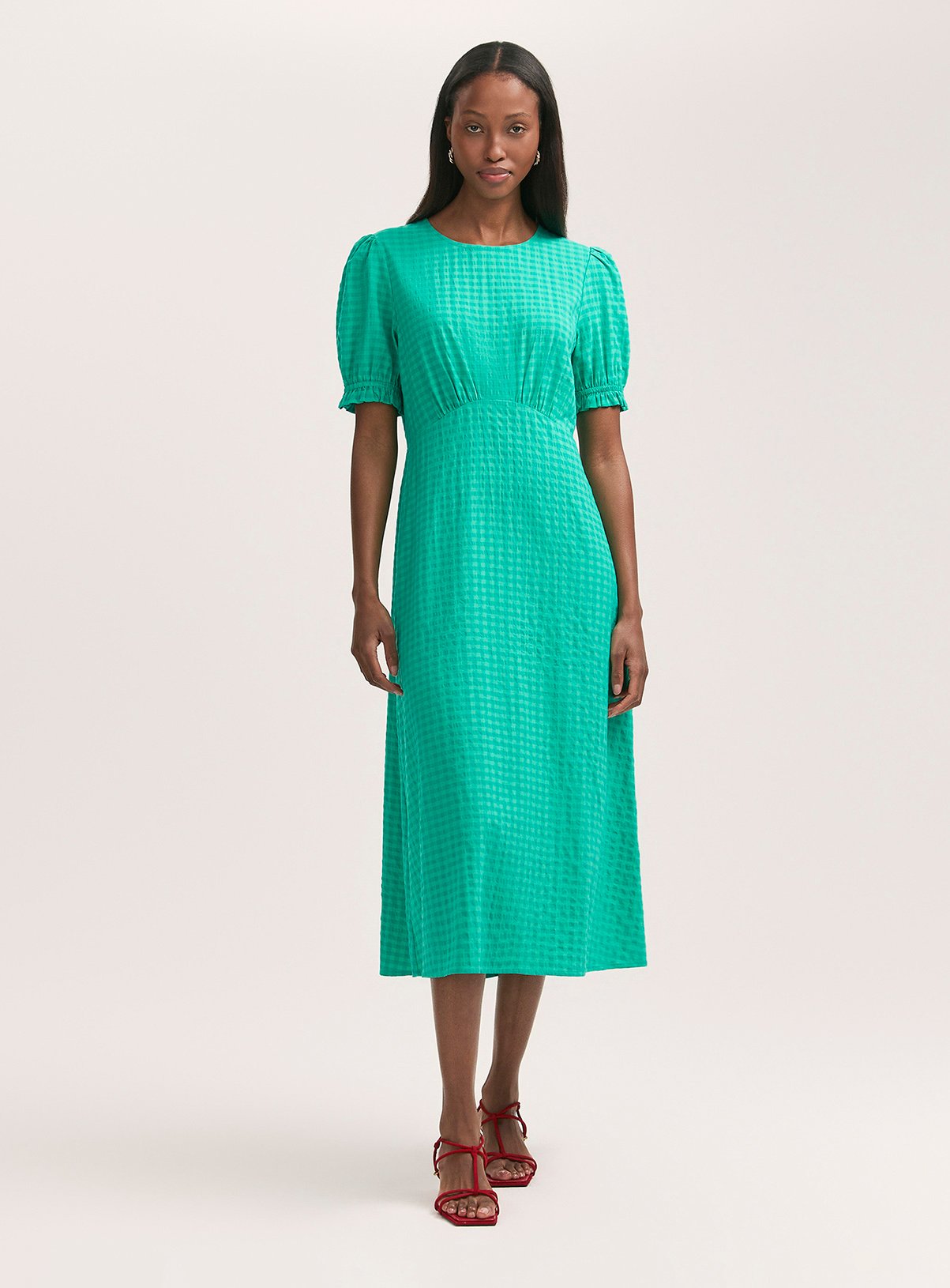 FINERY Mela Dress Green