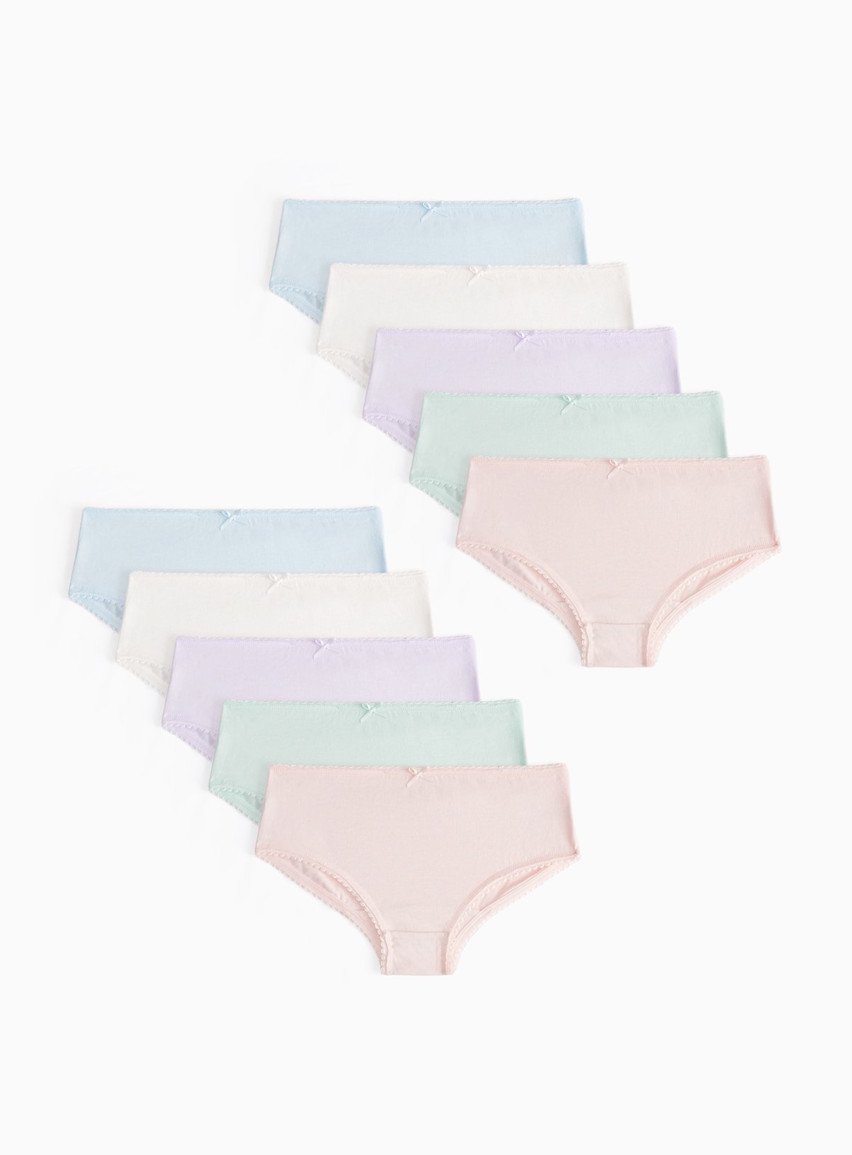 Pastel Briefs 10 Pack 7-8 years