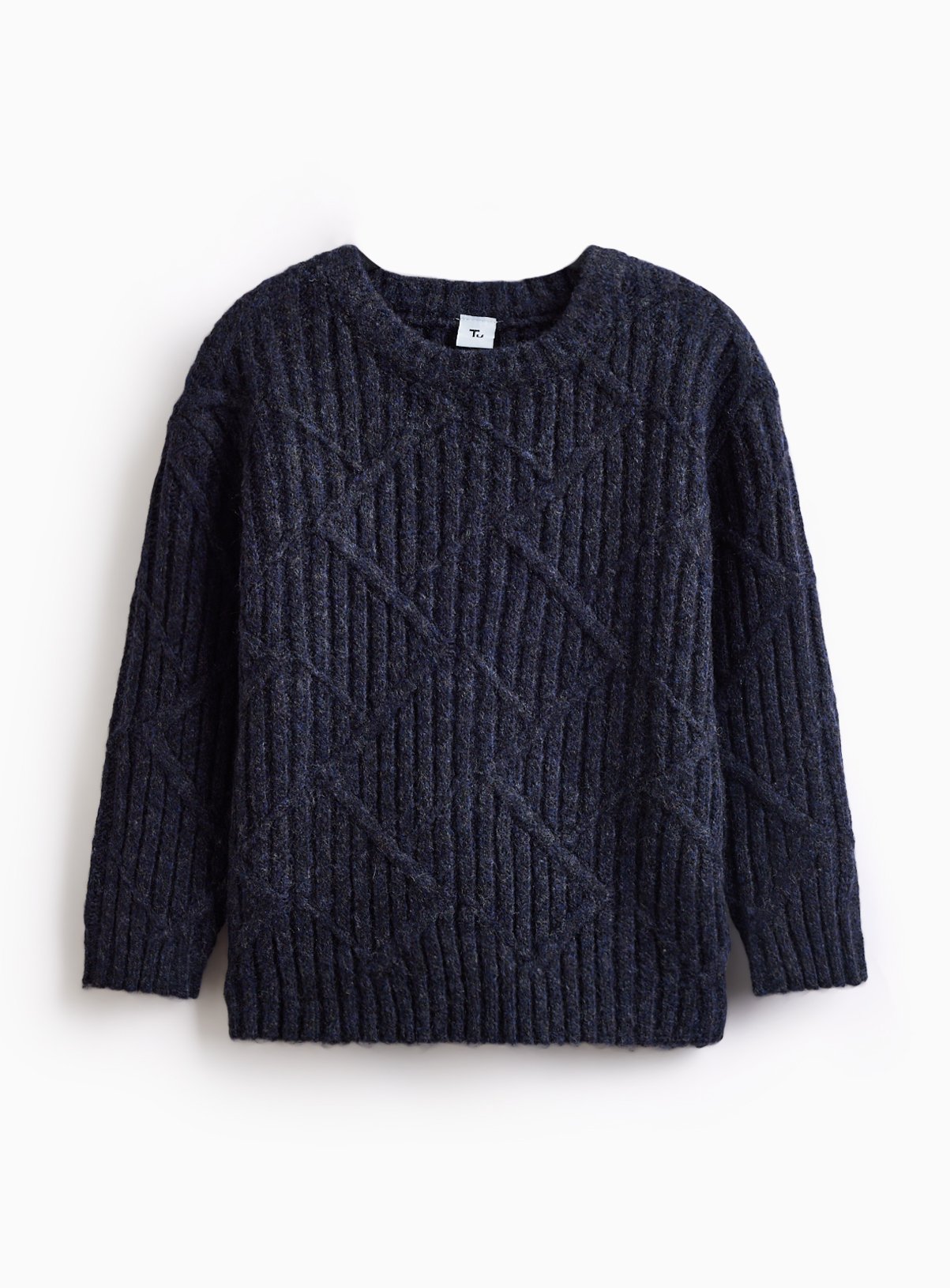 Brown Twisted Knit Jumper 