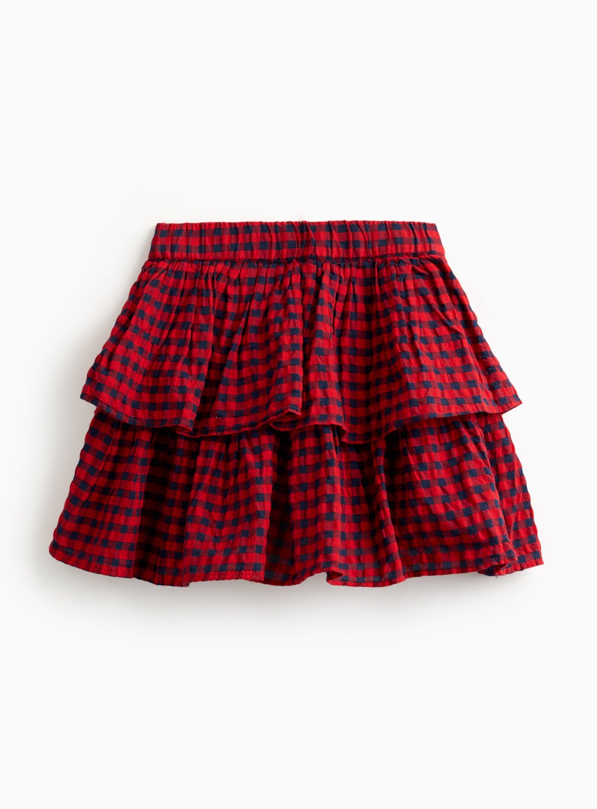 Red Check Printed Rara Skirt 6 years