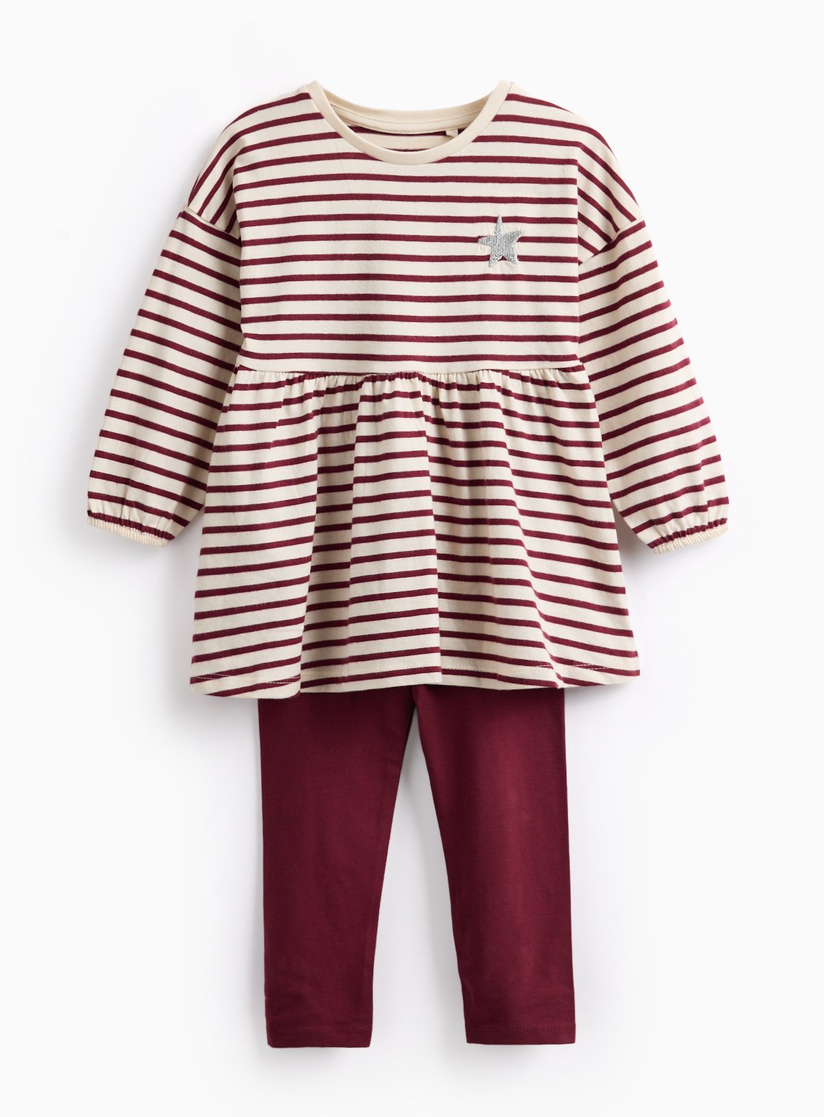 Jersey Dress & Leggings Set 