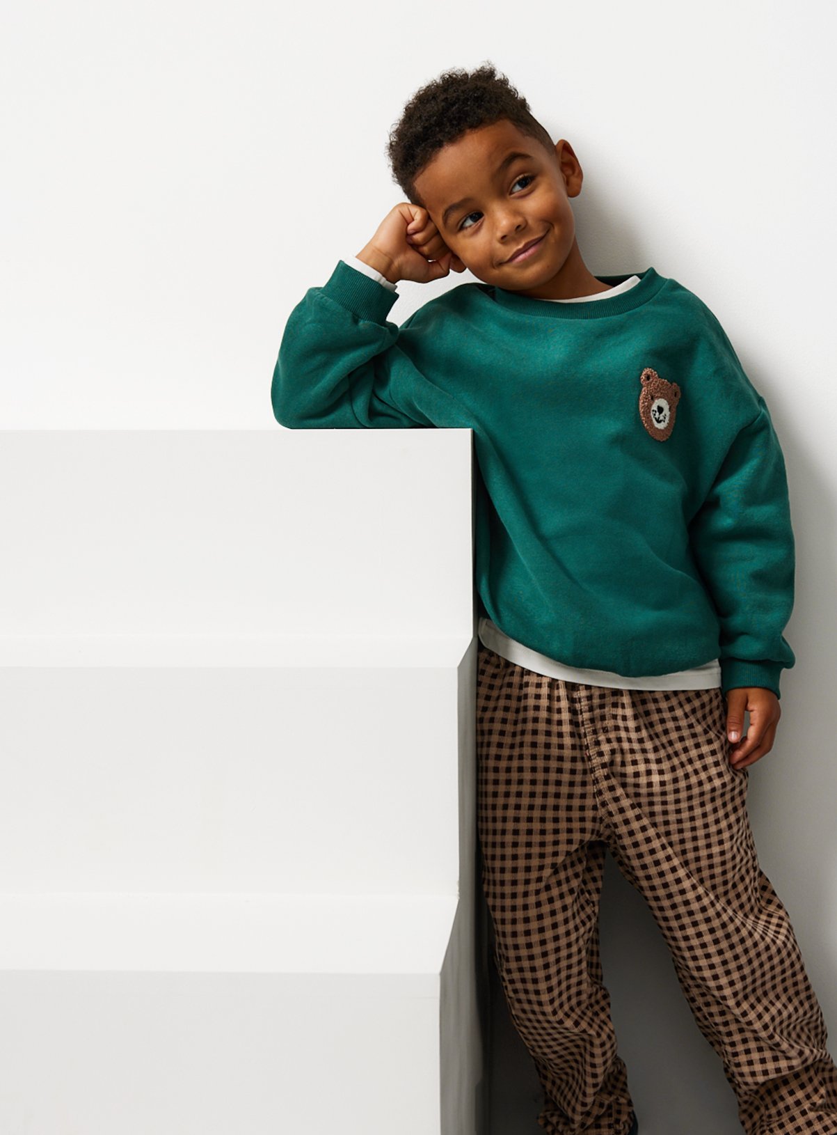 Active Adventure Check Bottoms & Sweat Set