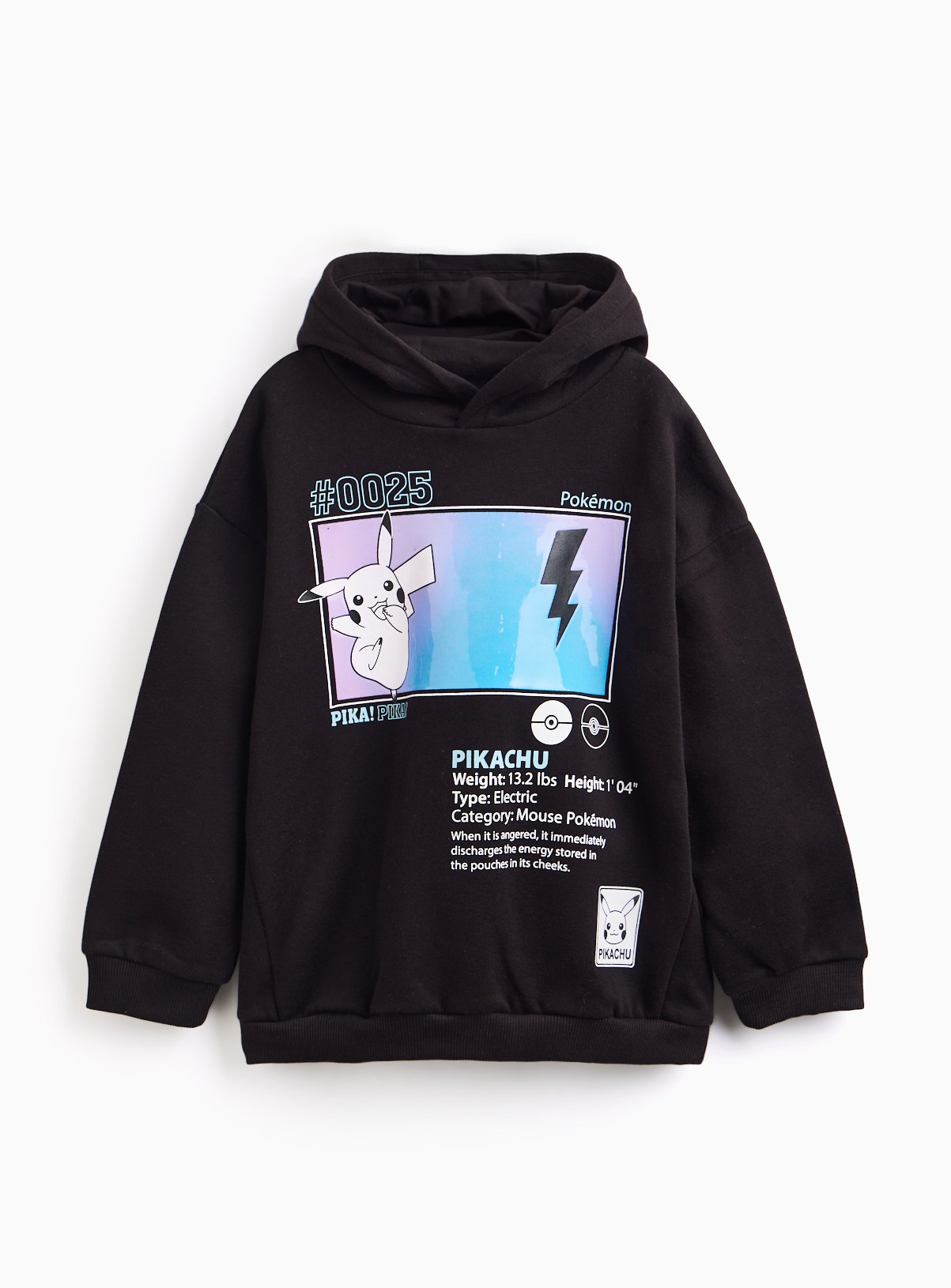 Pokemon Pikachu Character Graphic Print Hoodie 