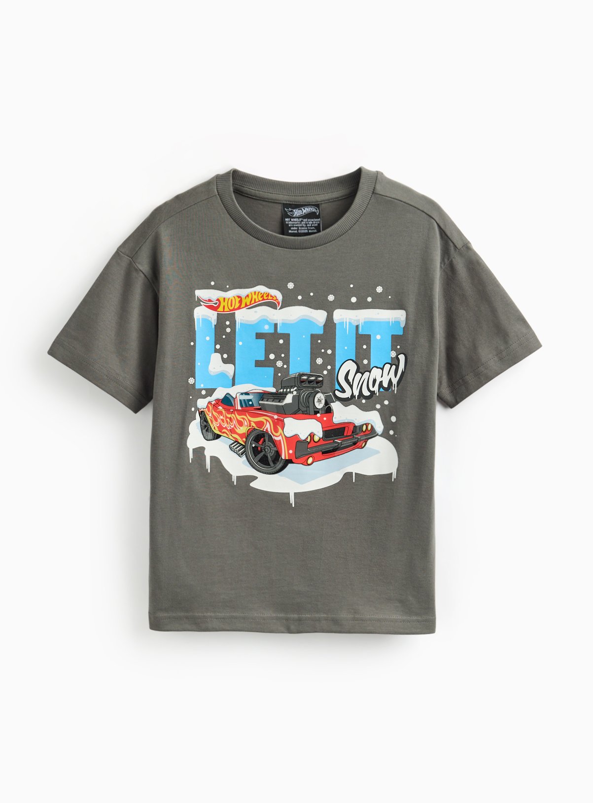 Hot Wheels Graphic Print Christmas T-Shirt