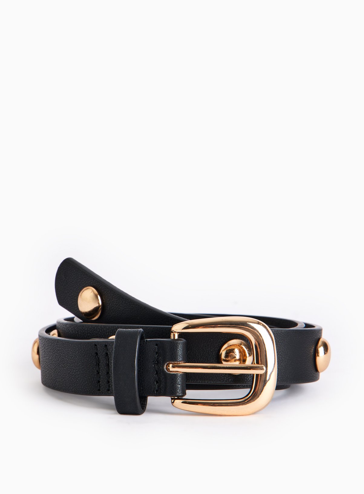 Black & Gold Dome Studded Belt