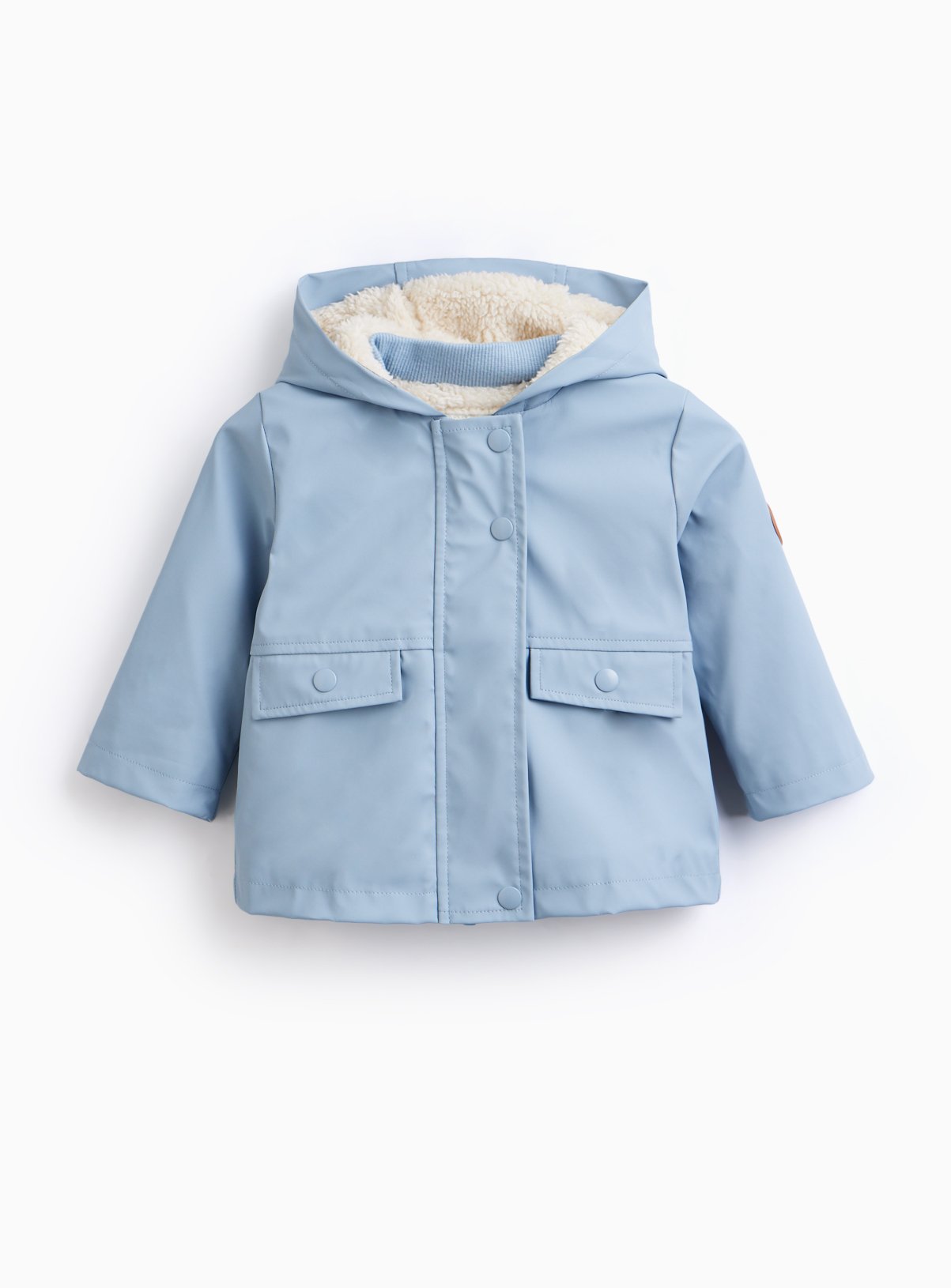 Blue Hooded Mac 3-6 months