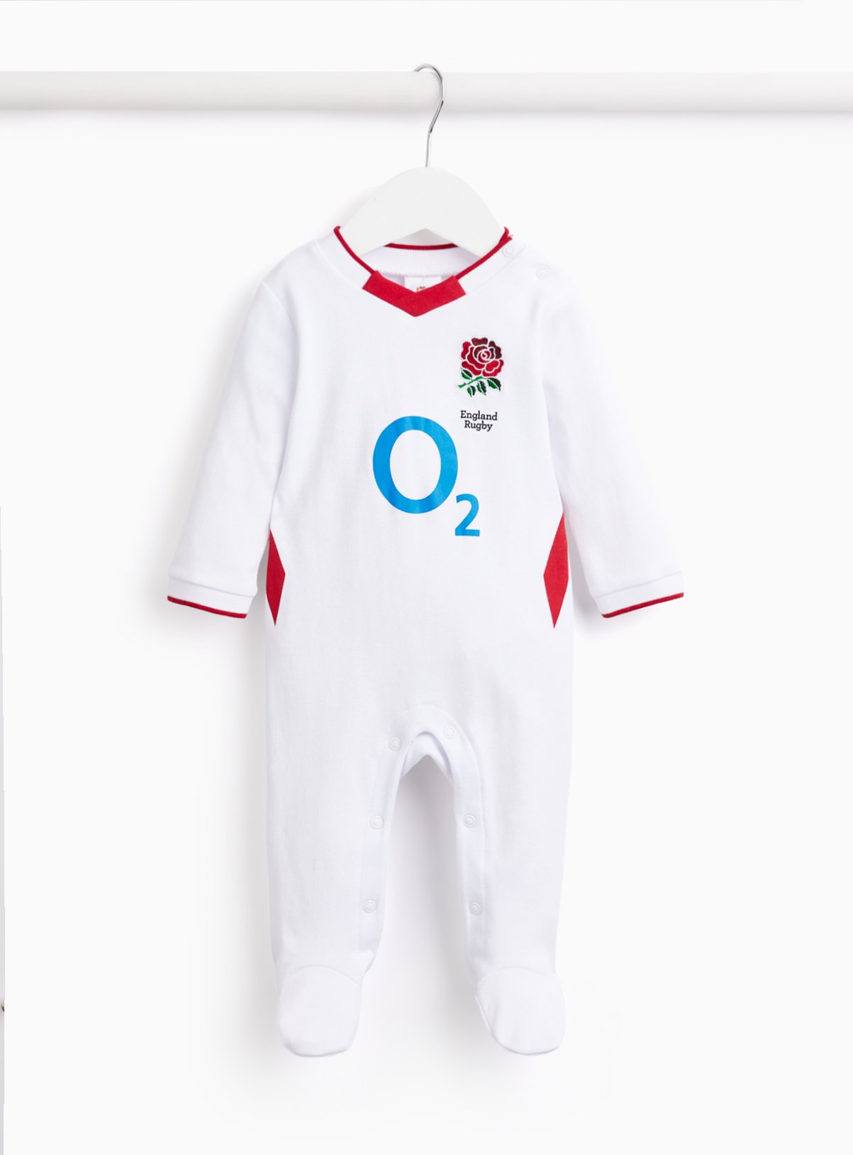 White England Rugby Home Sleepsuit 9-12 months