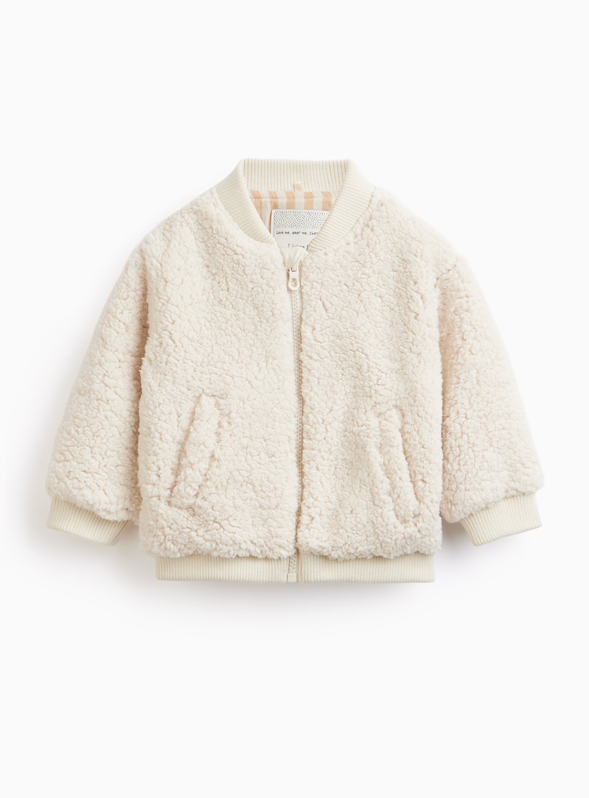 Cream Borg Jacket 18-24 months