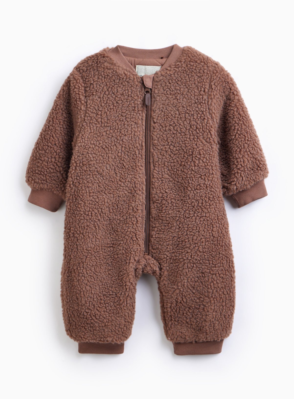 Brown Borg Fleece Pramsuit 