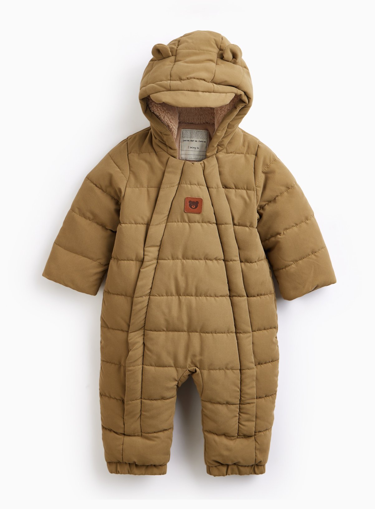 Olive Fleece Lined Snowsuit 