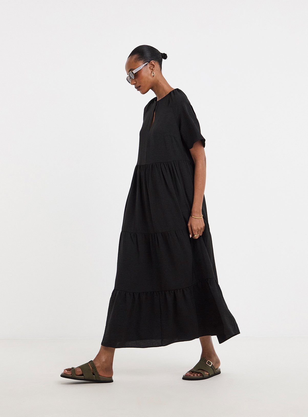 JD WILLIAMS Short Sleeve Smock Maxi Dress 