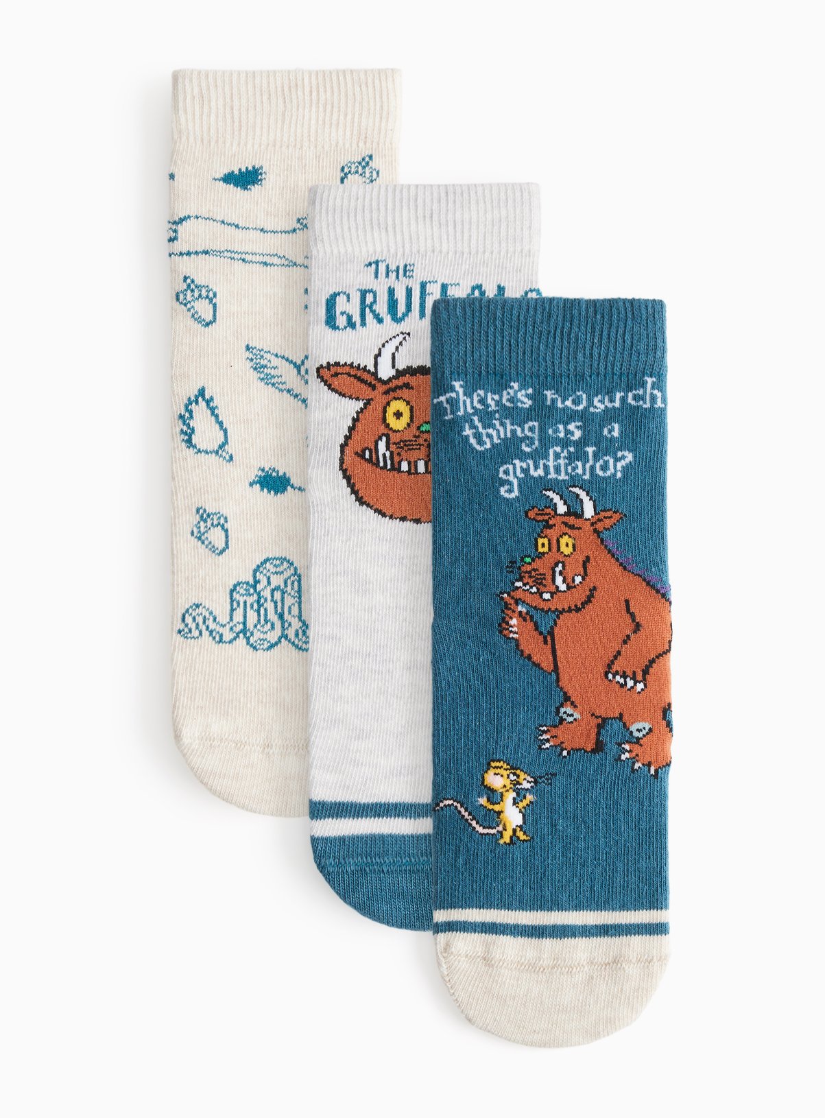 Gruffalo Character Printed Ankle Socks 3 Pack