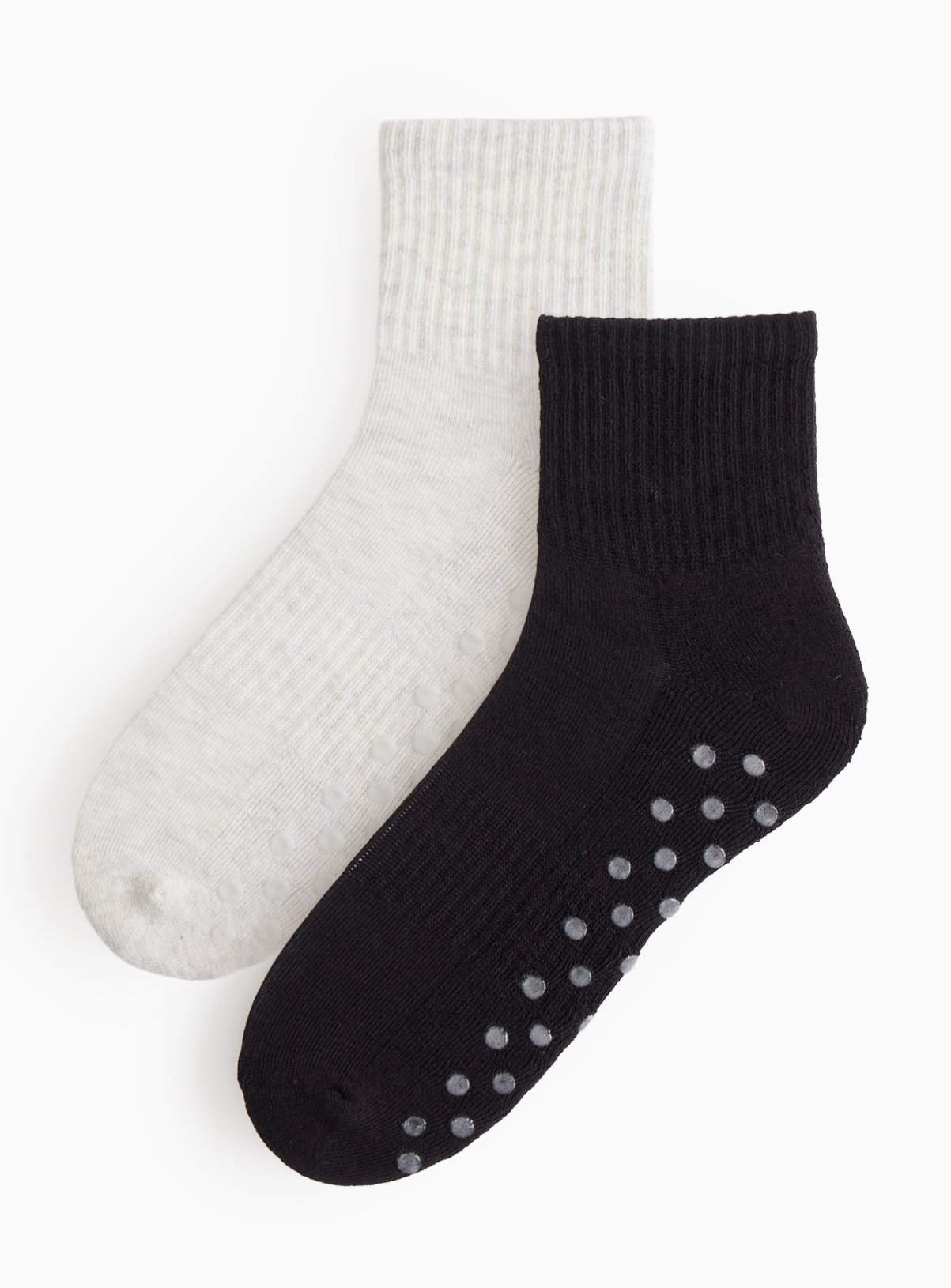 Black & Grey Pilates Socks 2 Pack 4-8