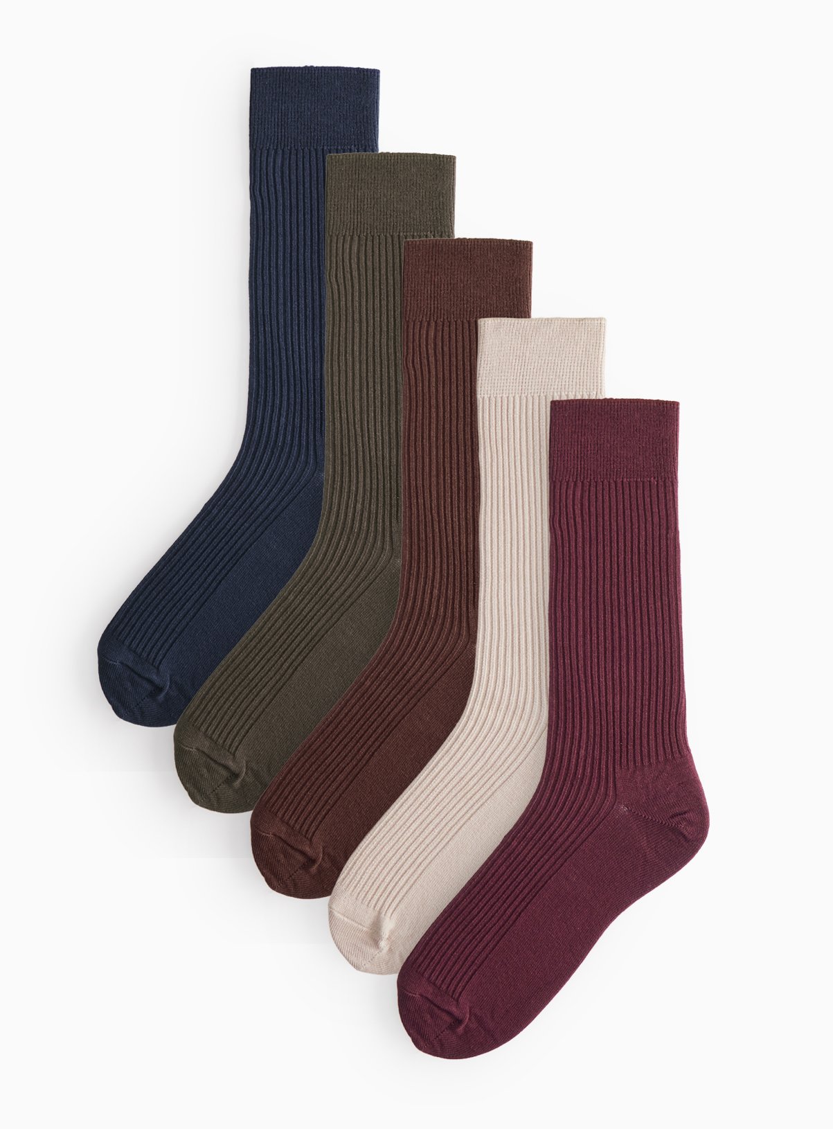 Autumnal Ribbed Ankle Socks 5 Pack