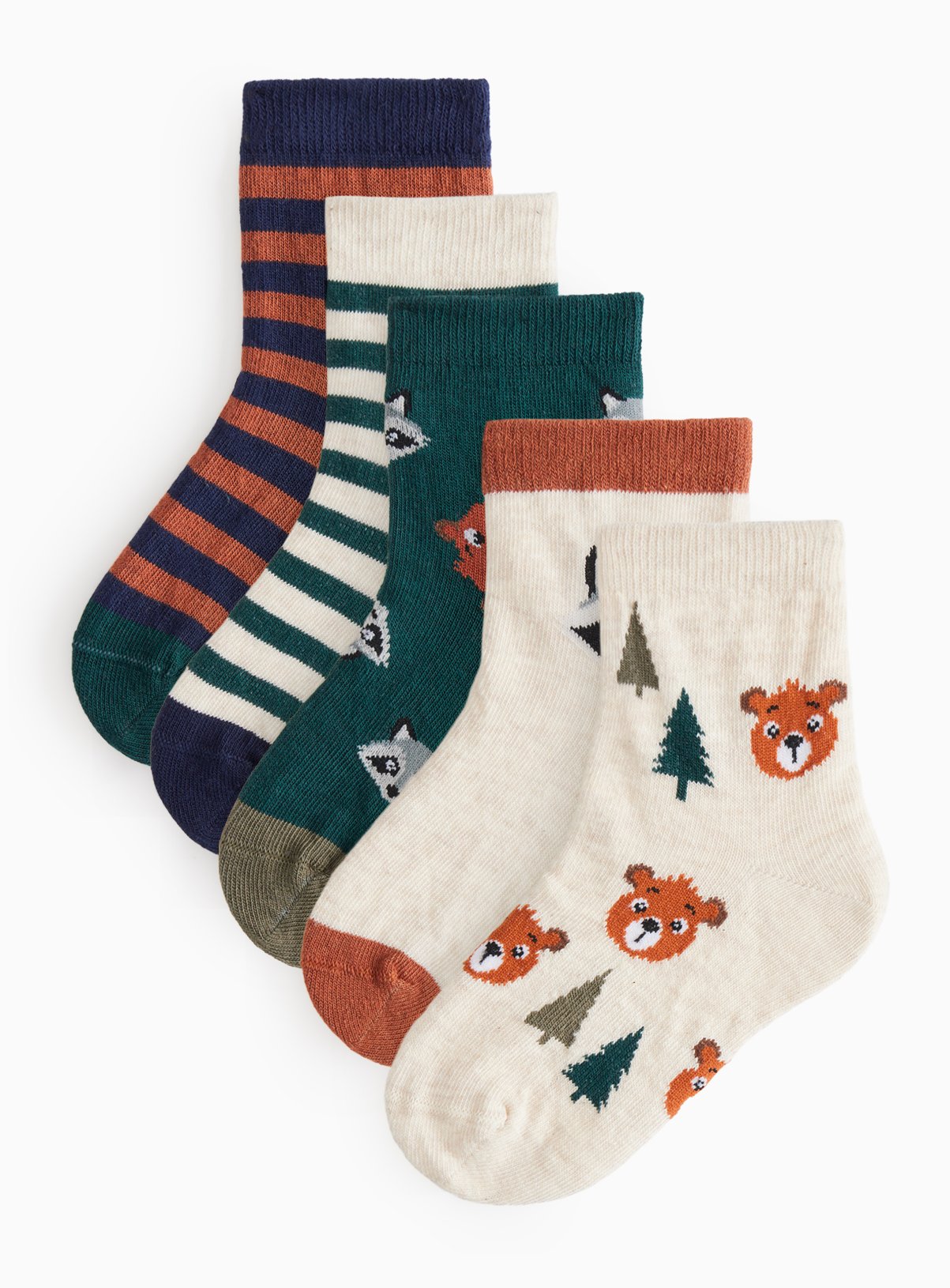 Woodland Ankle Socks 5 Pack