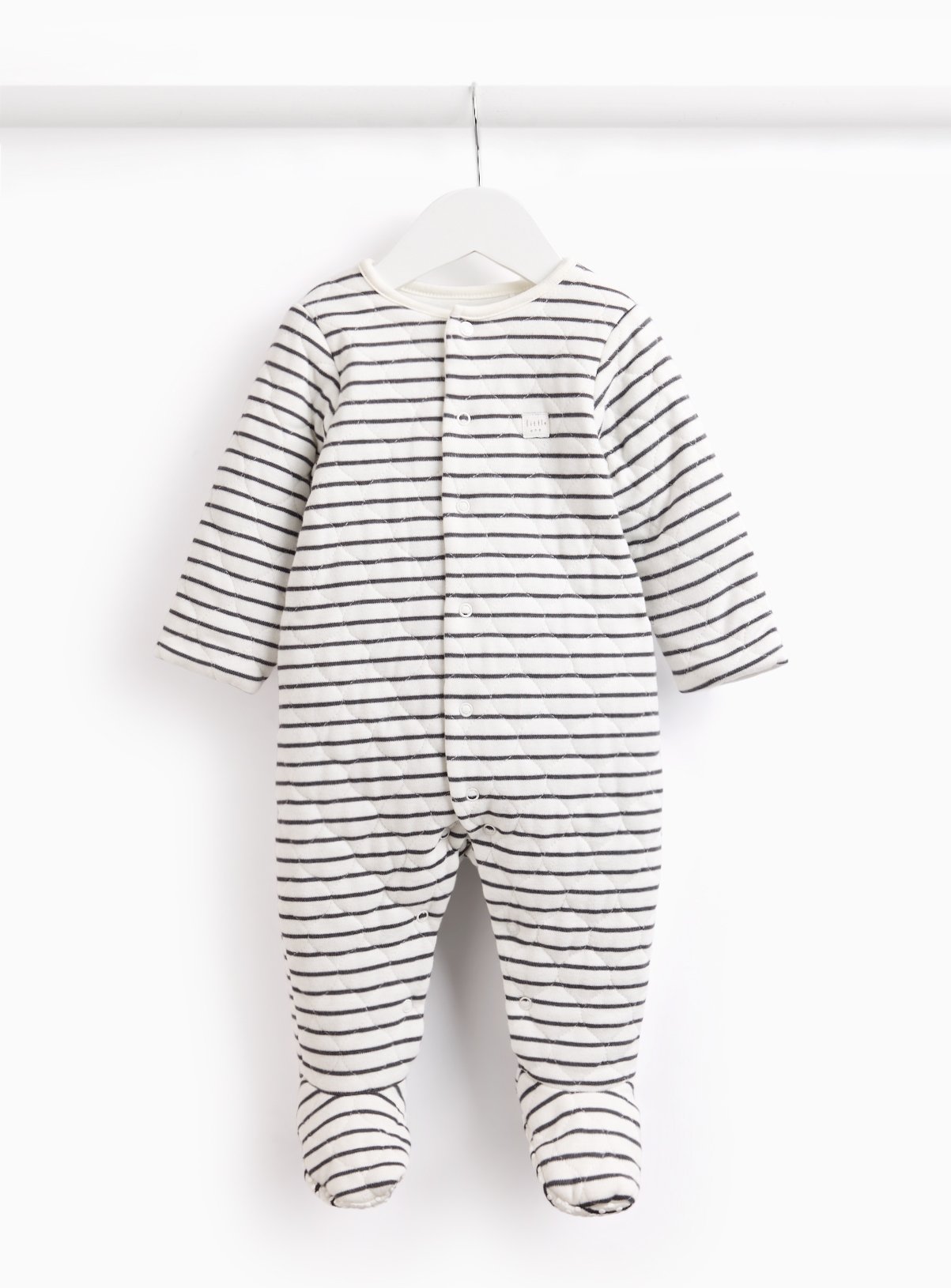 Stripe Print 2.5 Tog Quilted Sleepsuit 18-24 months