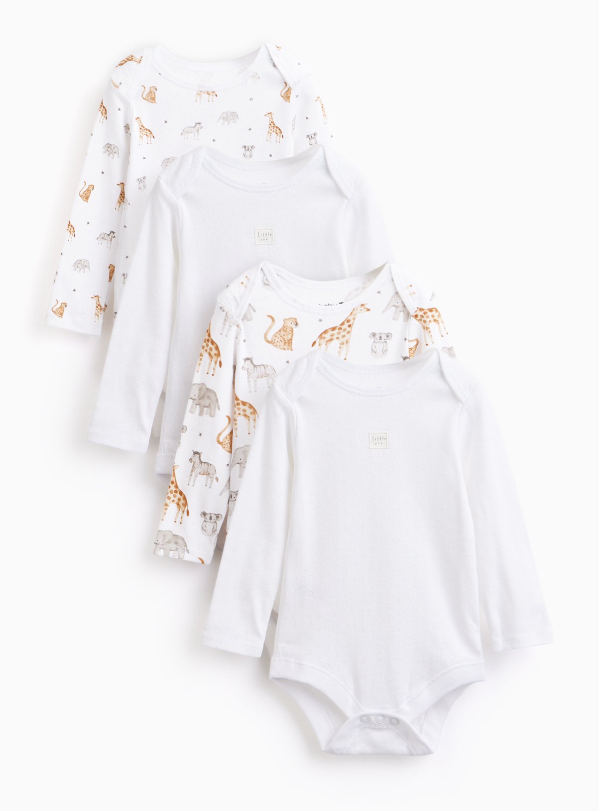 Safari Print Bodysuit 4 Pack 