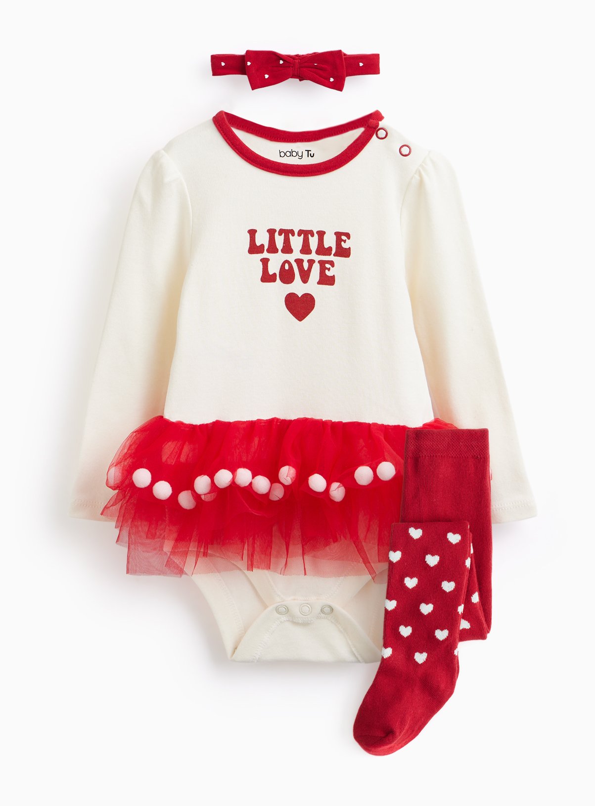 Valentines Tutu Bodysuit Set Up to 1 mth