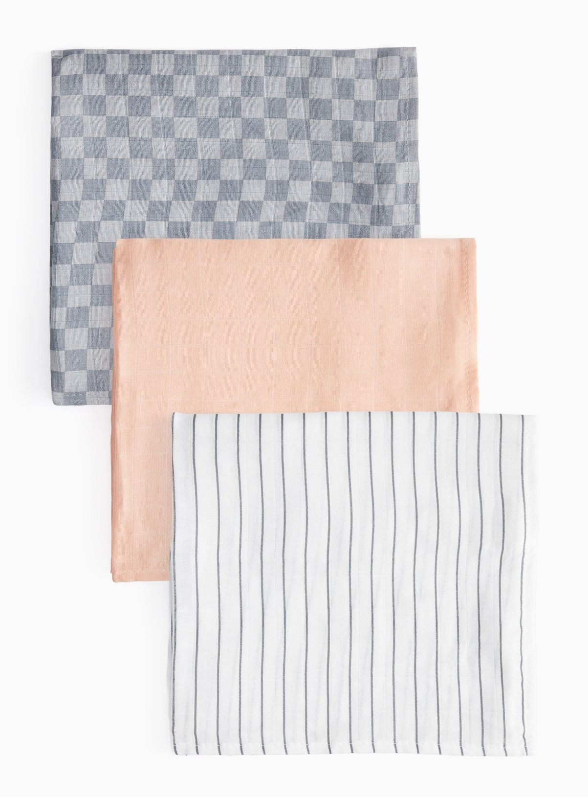 Patterned Muslin Cloths 3 Pack One Size