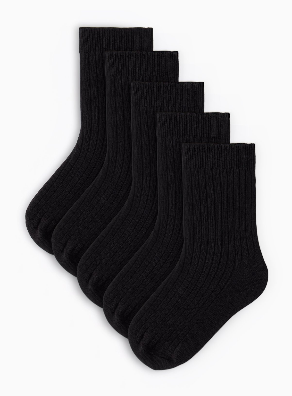 Ribbed Ankle Socks 5 Pack 