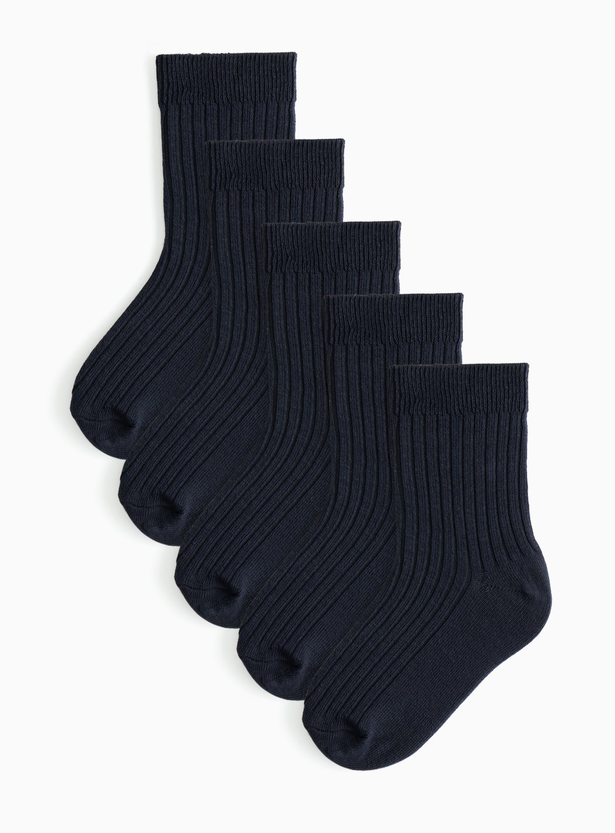 Ribbed Ankle Socks 5 Pack 