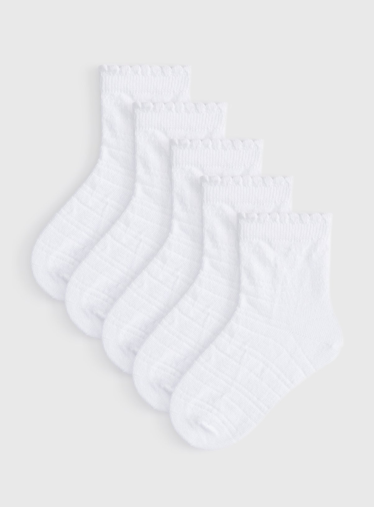 White Lurex Ankle Socks 5 Pack 