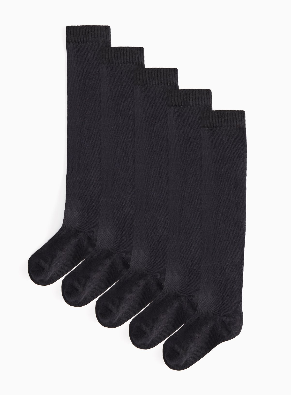 Black Over The Knee School Socks 5 Pack
