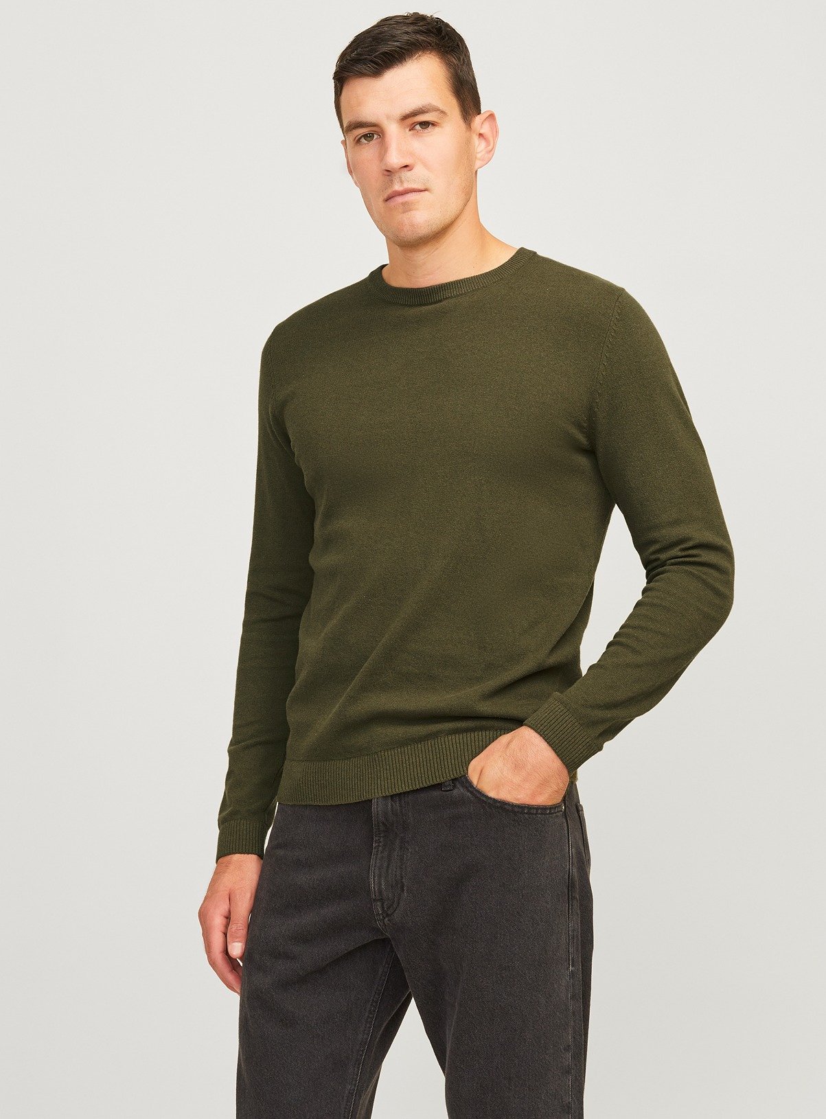 JJ REBEL Callum Knit Jumper Green