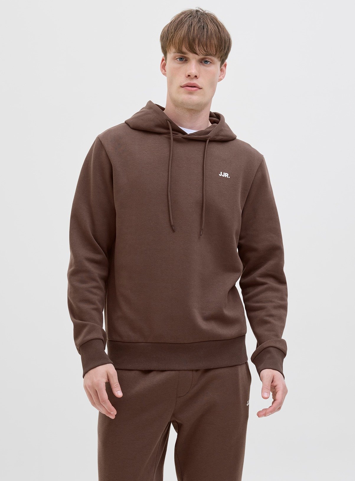 JJ REBEL Rebel Logo Sweat Hoodie Brown 