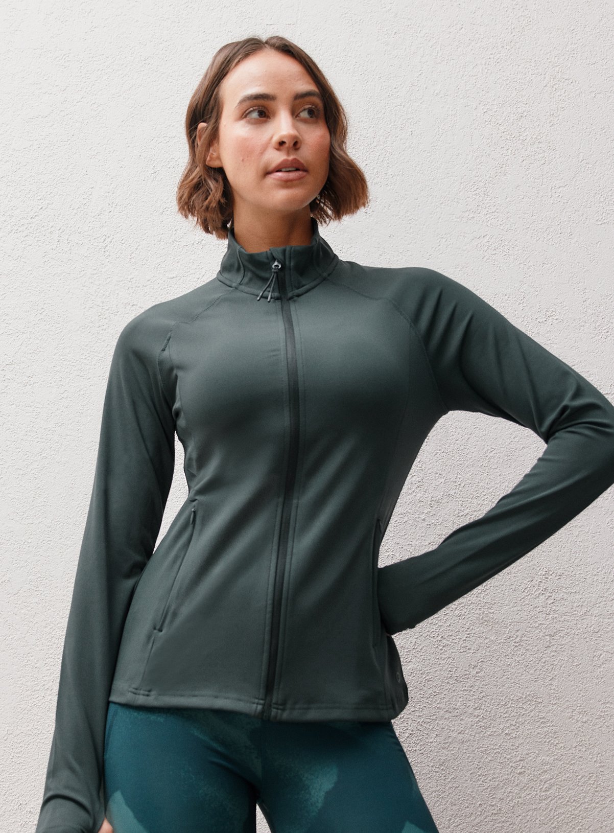 REAKTIV Zip Through Long Sleeve Performance Top 