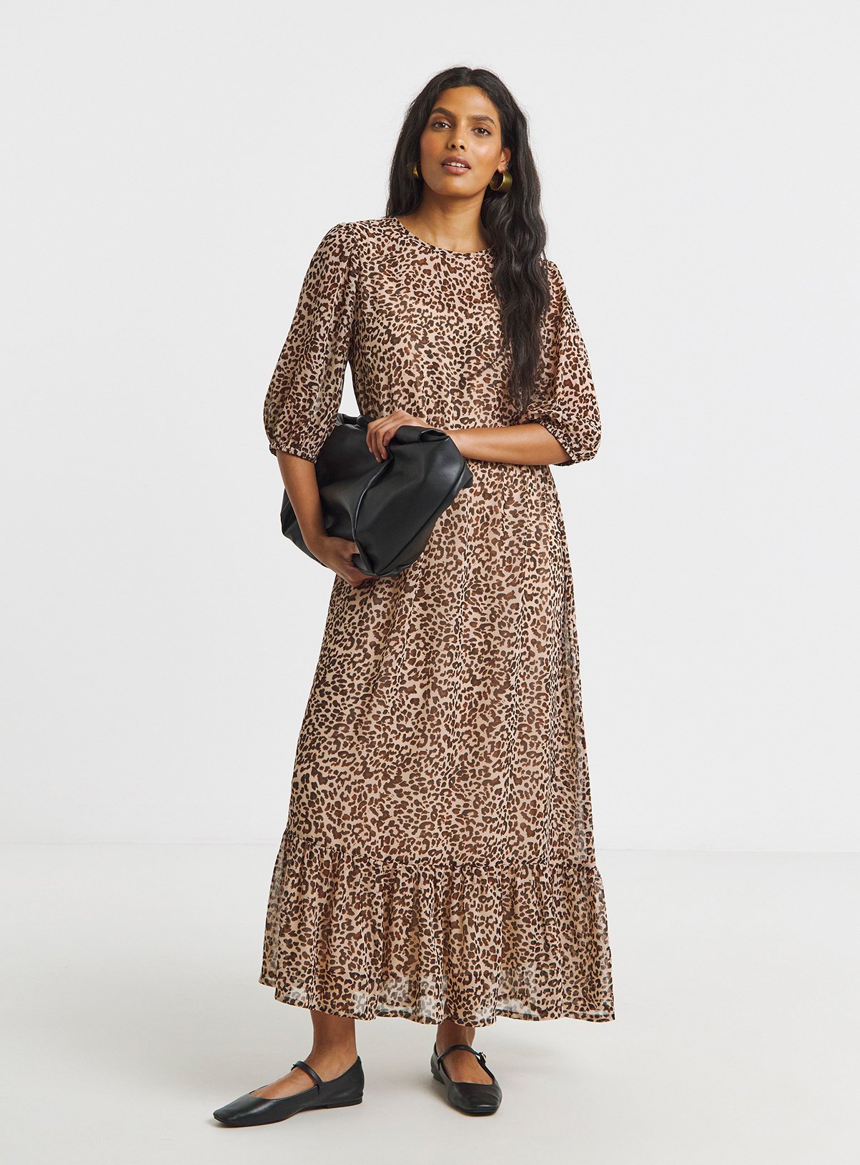 SIMPLY BE Printed Georgette Maxi Dress 