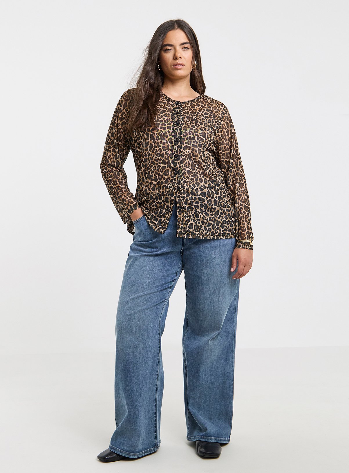 SIMPLY BE Mesh Jersey Cardigan