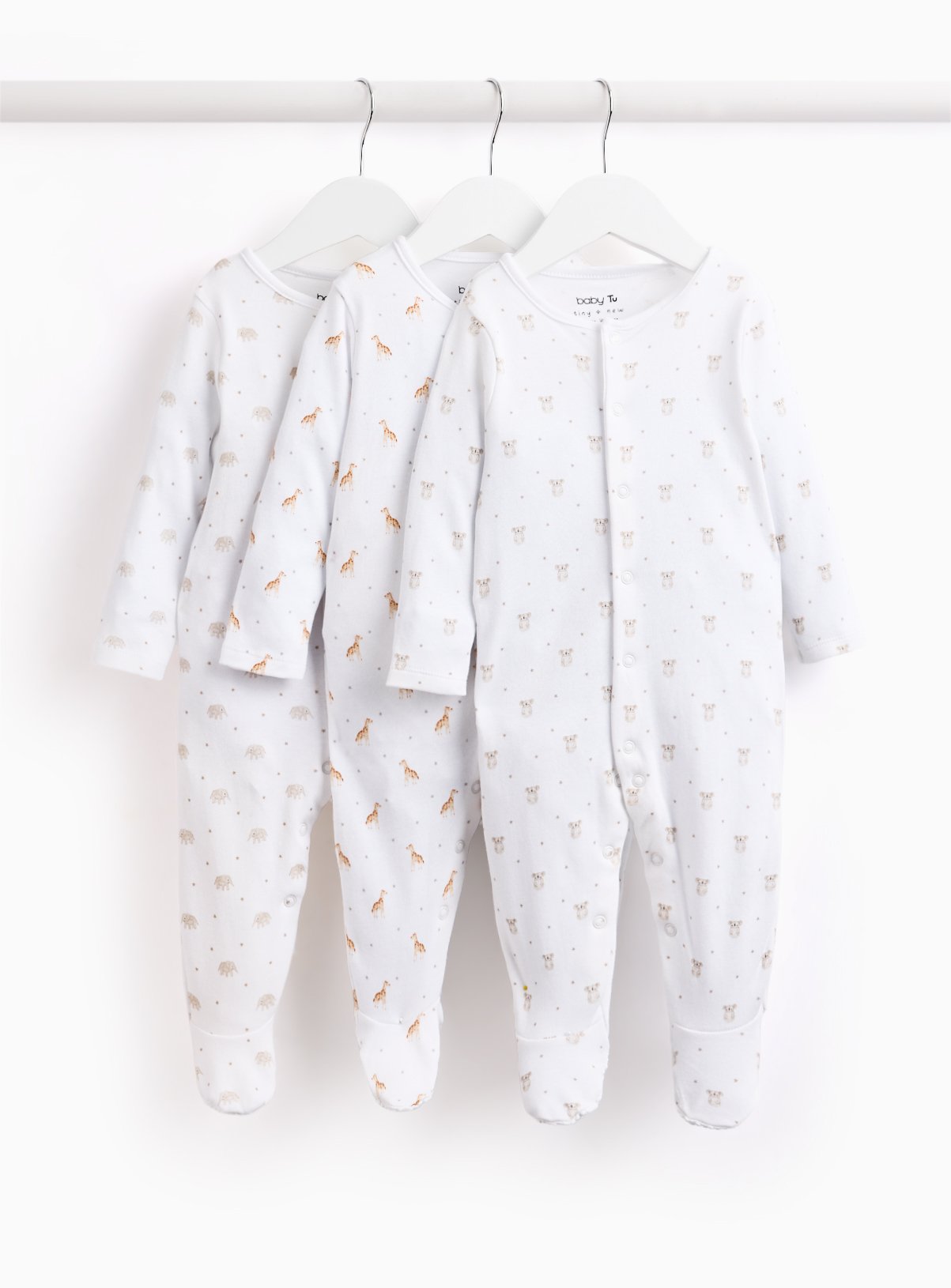 Safari Print Sleepsuit 3 Pack  18-24 months