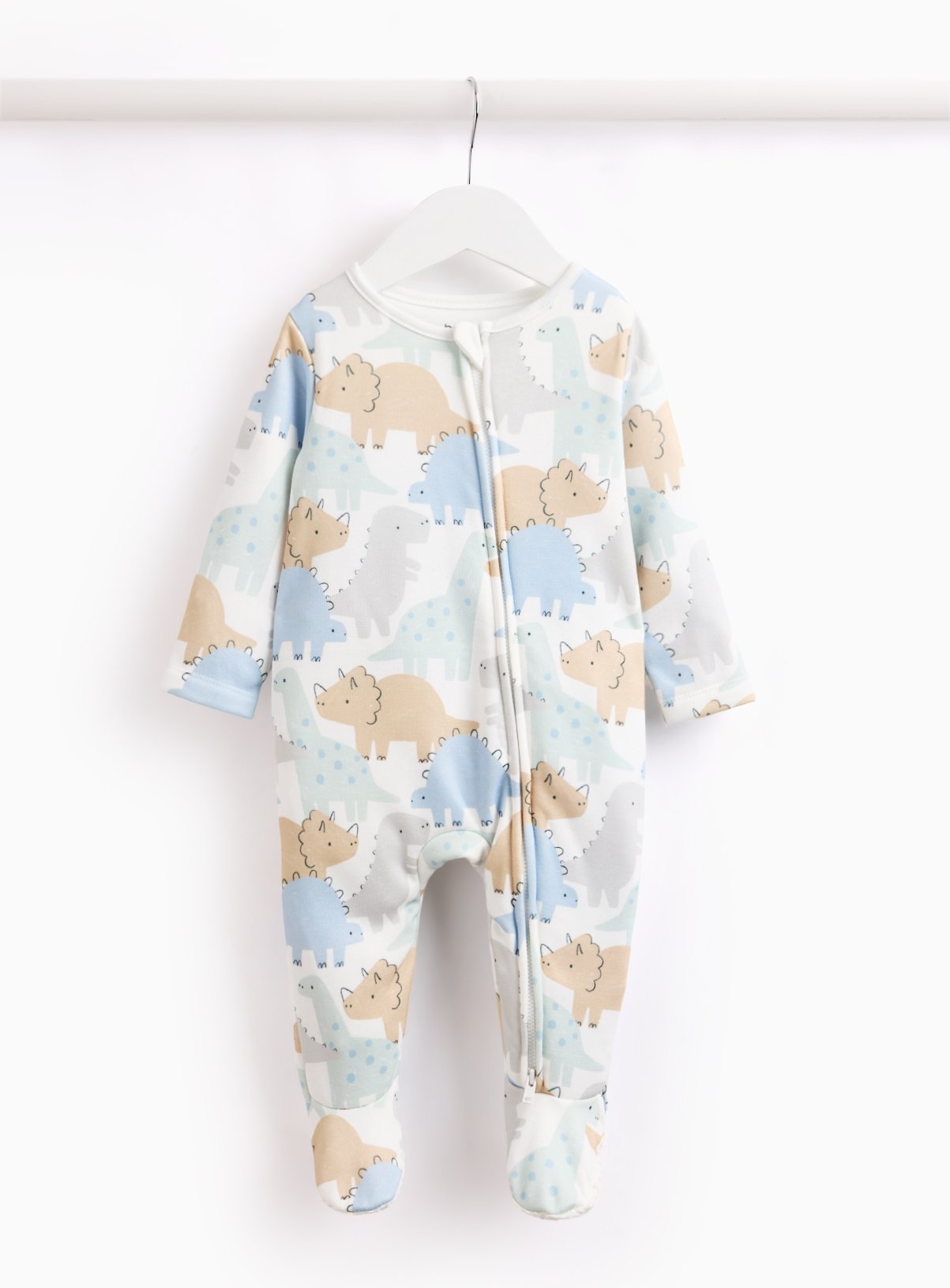 Dino Print Fleece Lined Sleepsuit 12-18 months