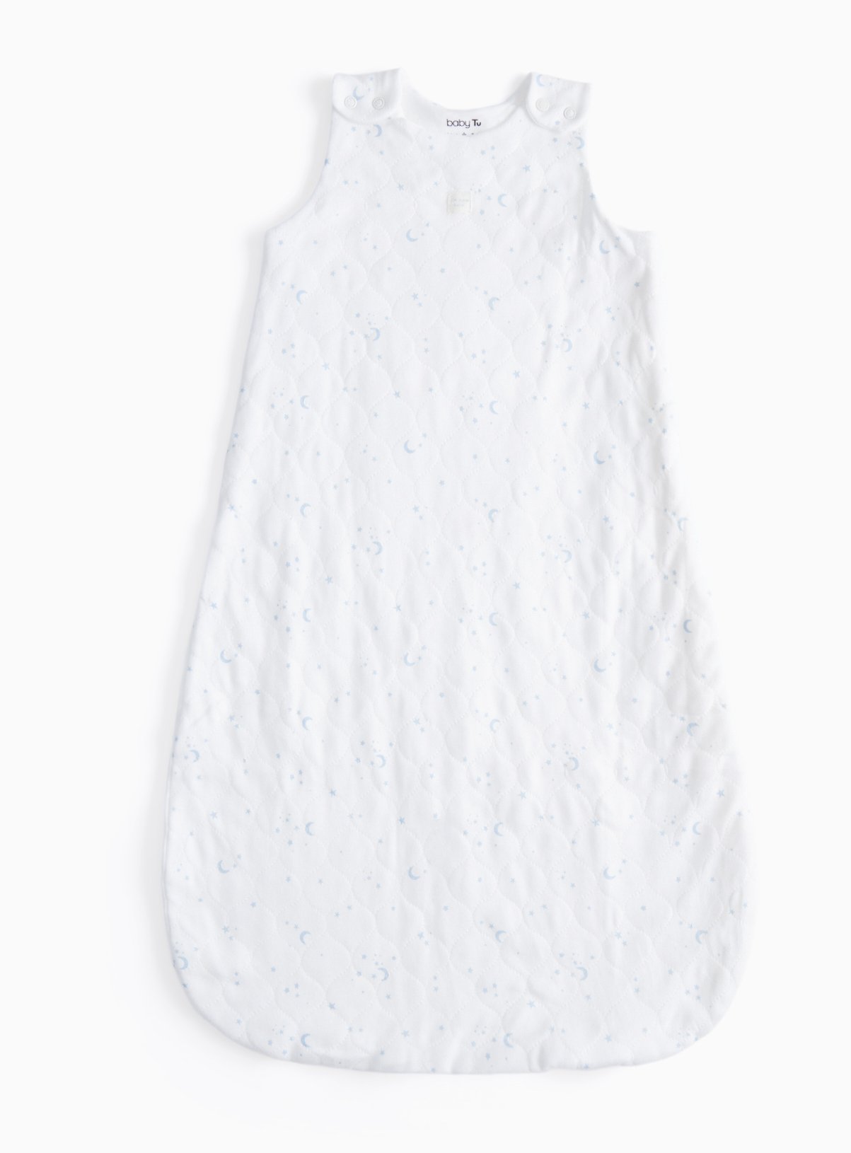 White Stars & Moons Print 1.5 Tog Sleeping Bag 