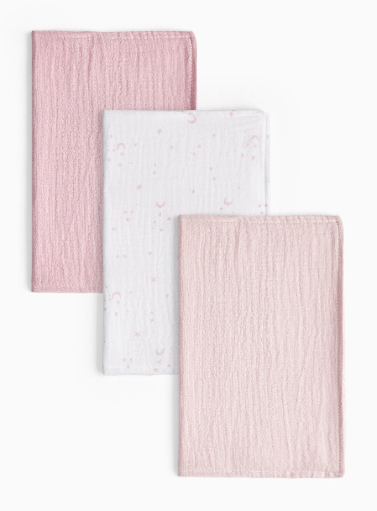 Stars & Moons Dribble Cloths 3 Pack One Size