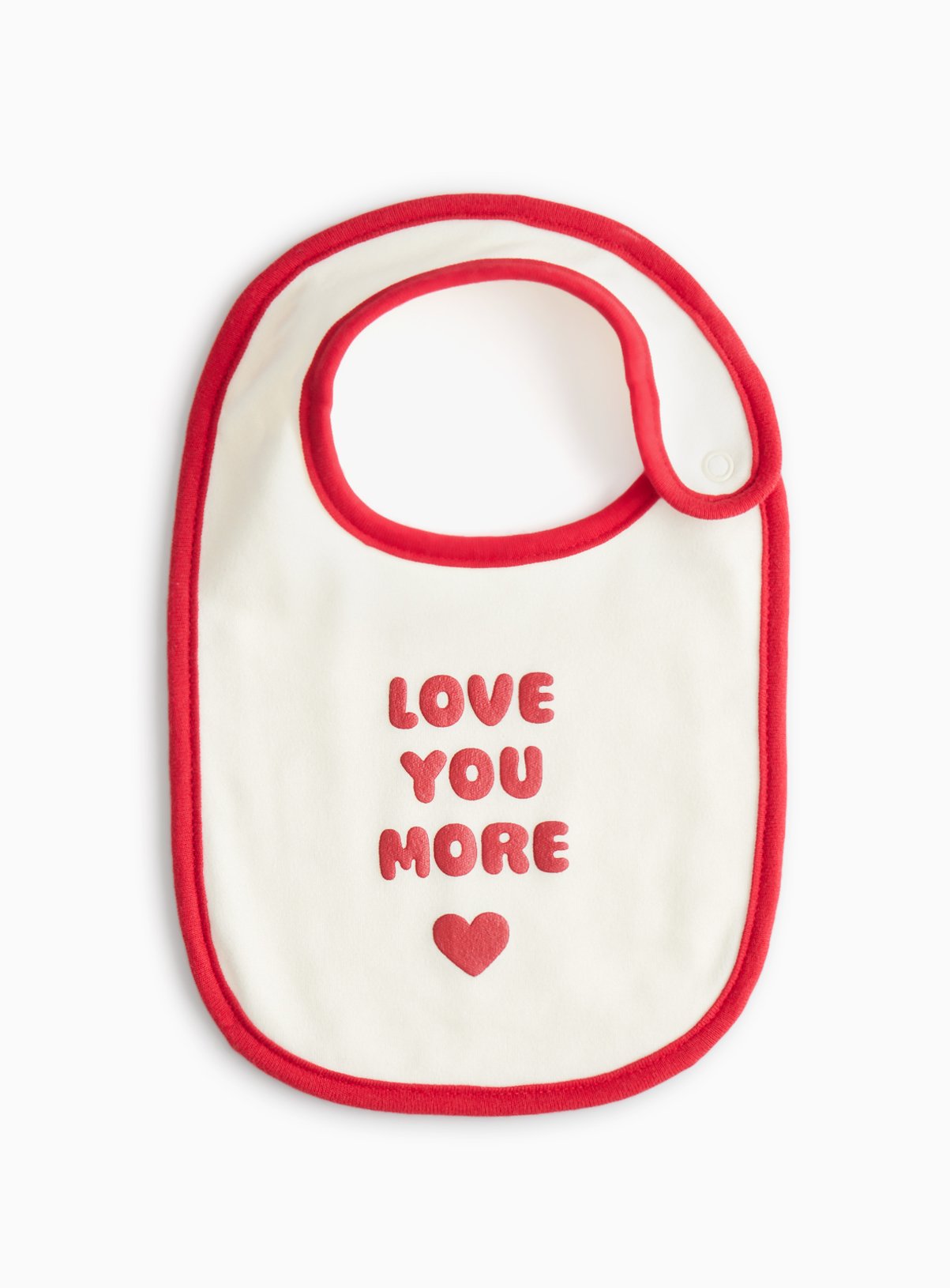 Valentine I Love You More Bib One Size