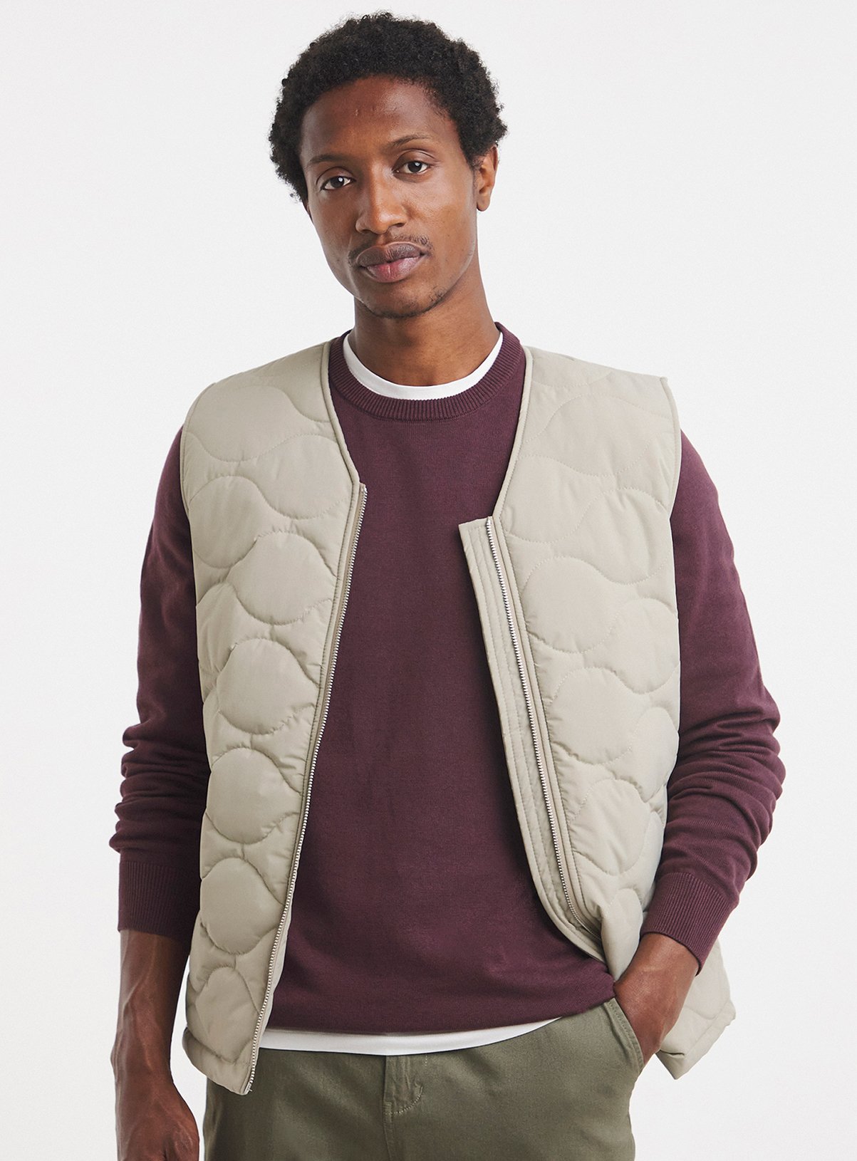 JACAMO Onion Quilt Zip Through Gilet L