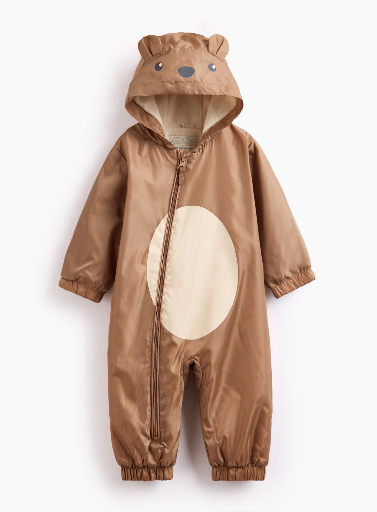 Brown Bear  Fleece Lined Puddlesuit 