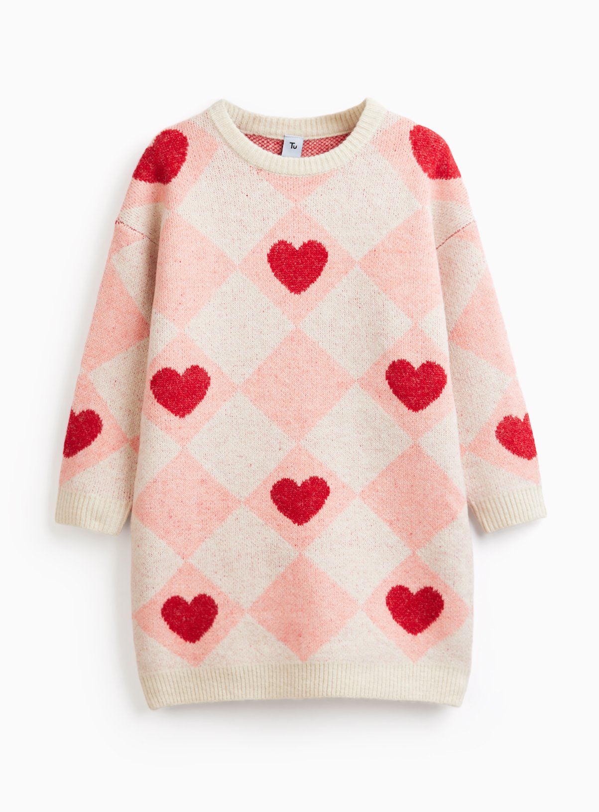 Pink Valentine's Day Knitted Dress 10 years