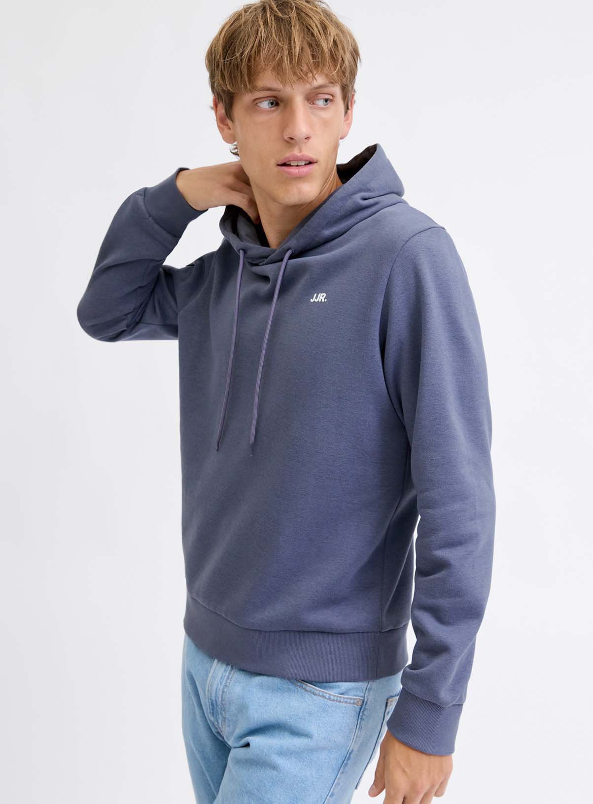 JJ REBEL Rebel Logo Sweat Hoodie Blue 