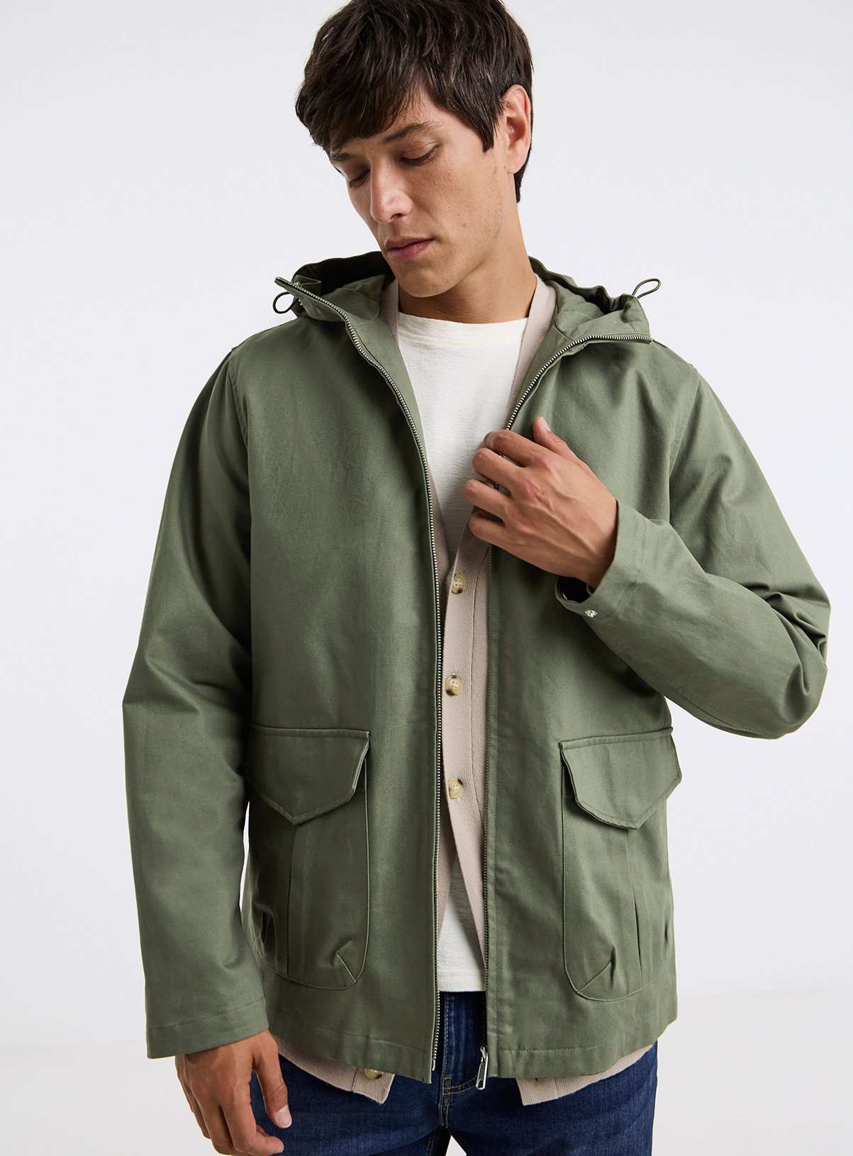 JACAMO Cotton Peached Hooded Jacket 