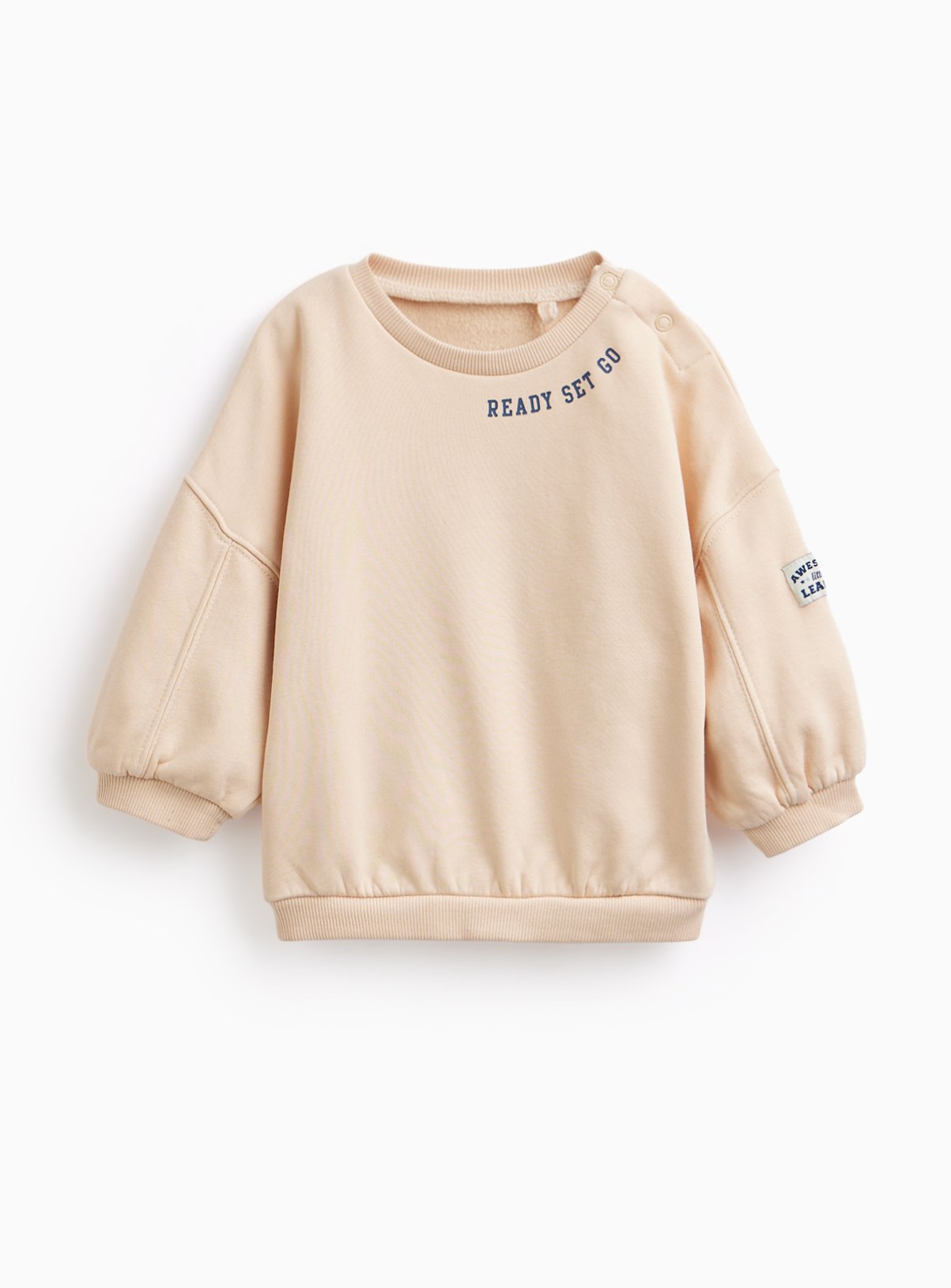 Cream American Sports Graphic Sweatshirt
