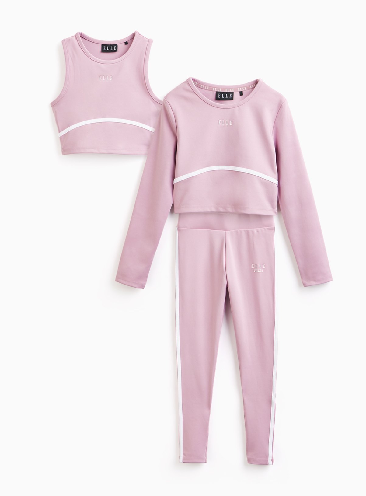 ELLE Pink Cropped Top & Leggings Set 11 years