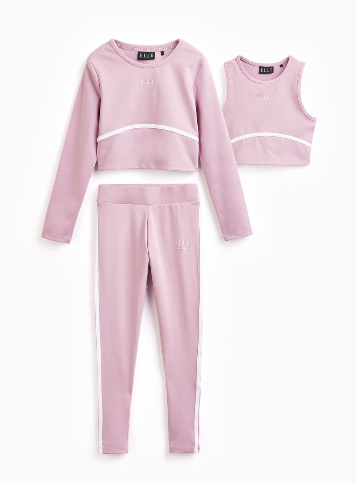ELLE Pink Cropped Top & Leggings Set 12 years