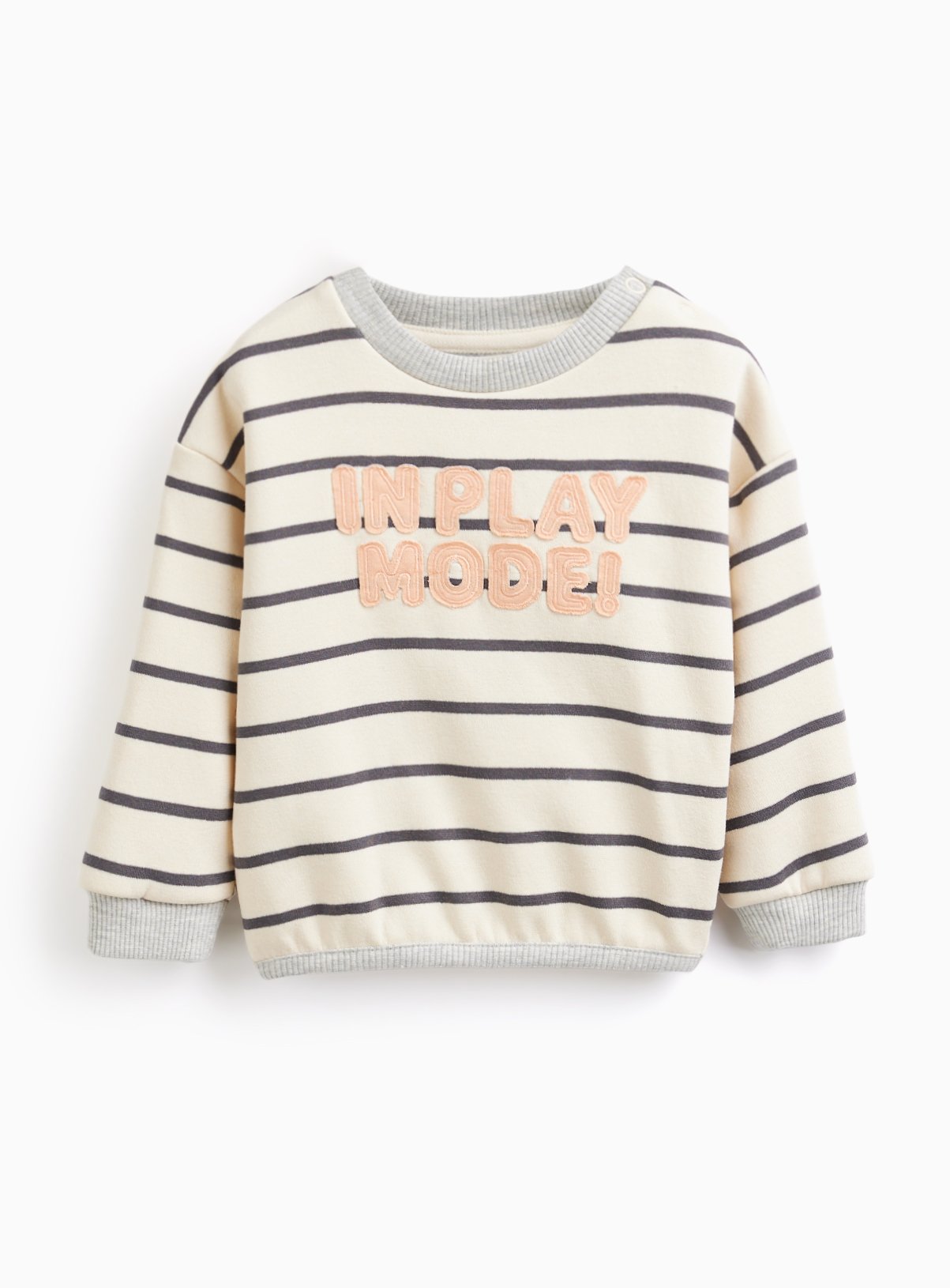 Mono Striped Play Mode Print Sweatshirt 9-12 months
