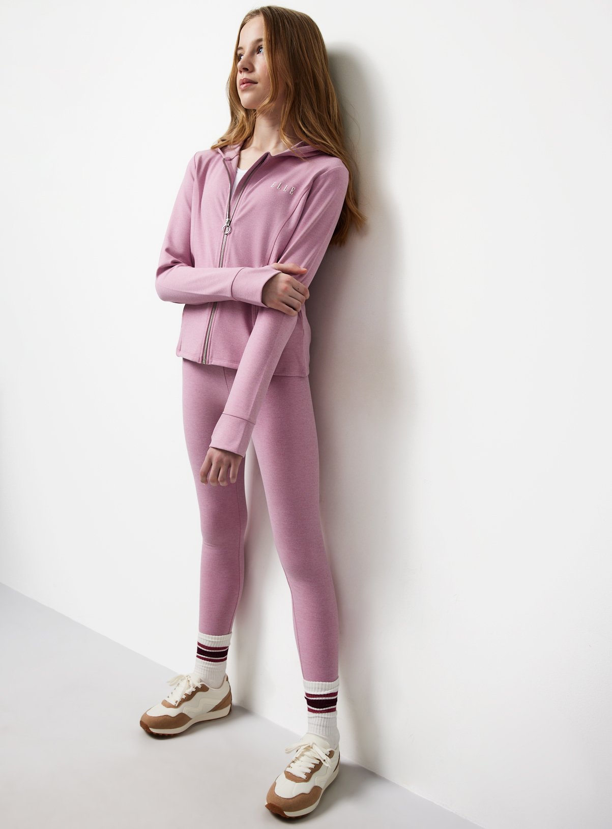 ELLE Pink Zip Hoodie & Leggings Set 7 years