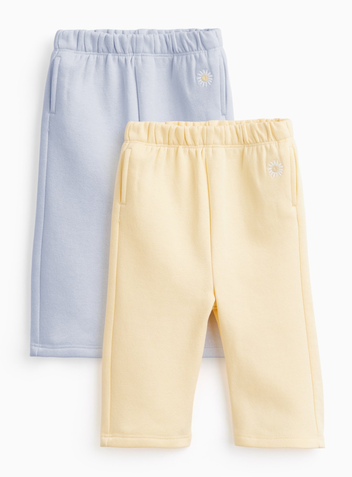 Yellow & Blue Wide Leg Joggers 2 Pack 9-12 months