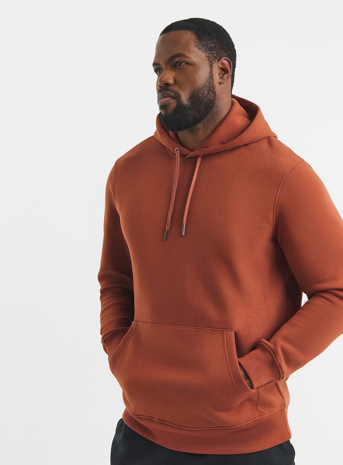 JACAMO Long Sleeve Overhead Hoodie Rust 